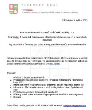 Setkání mikroregionů Plzeňského kraje 29. 5. 2023 1